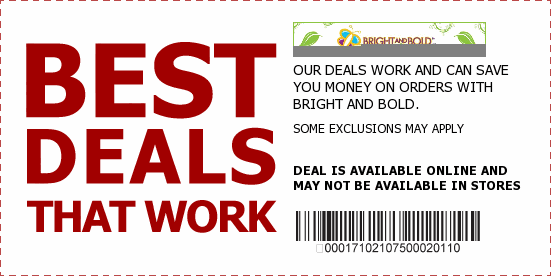 Bright and Bold Coupons