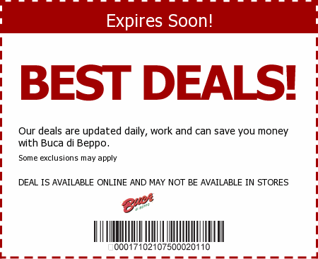 Buca di Beppo Promo Code