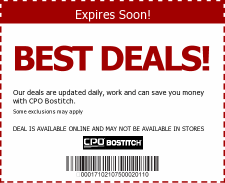 CPO Bostitch Promo Code