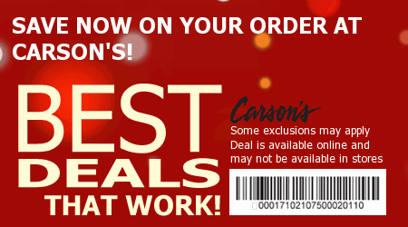 Carson's Coupon Code