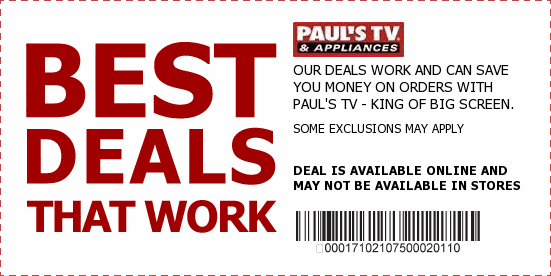 Paul's TV Coupons