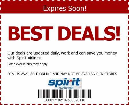 spirit airlines baggage coupon